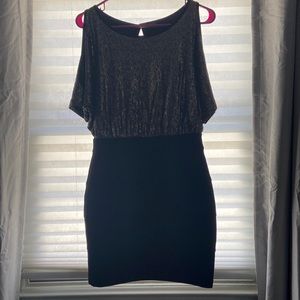 Black and gold dress